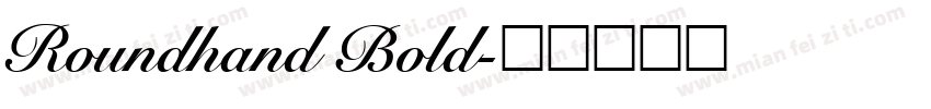 Roundhand Bold字体转换